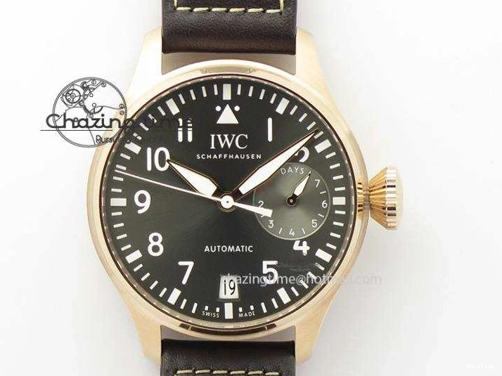 MIROTIME 0226 Big Pilot Real PR 2016 IW500917 RG ZF Best Edition Gray Dial On Brown Leather Strap A Modern 7290